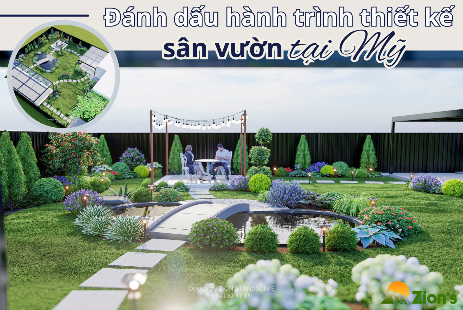 Thiết kế sân vườn tại mỹ - zions landscape